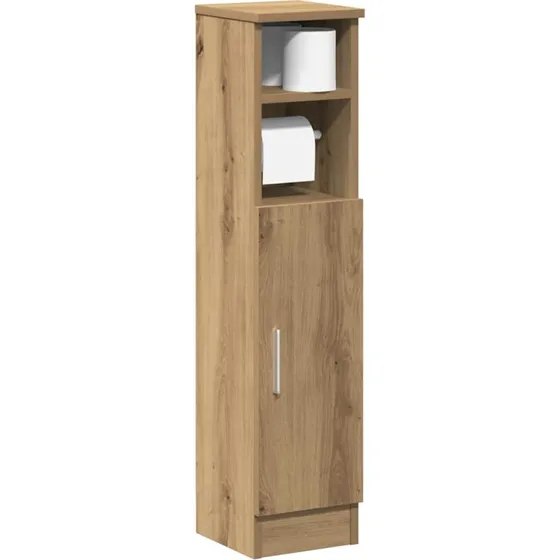 vidaXL badeværelsesskab m. rulleholder 20,5x22x90 cm kunsteg