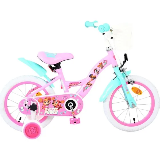 Volare Paw Patrol børnecykel 14" pink med støttehjul