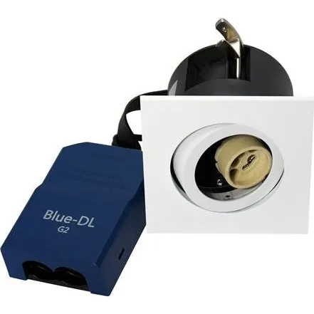 Blue-DL 66 G2 Firkantet Downlight GU10 Hvid Ø87xH66