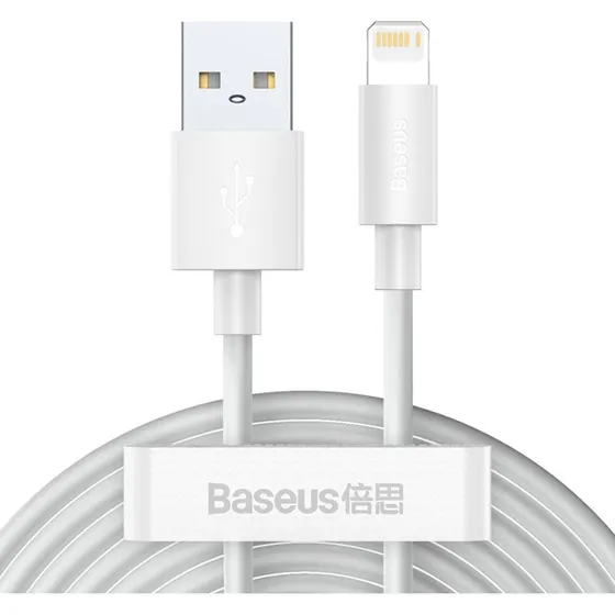 Baseus TZCALZJ-02 Lightning-kabel 2x 1,5 m USB-A hvid