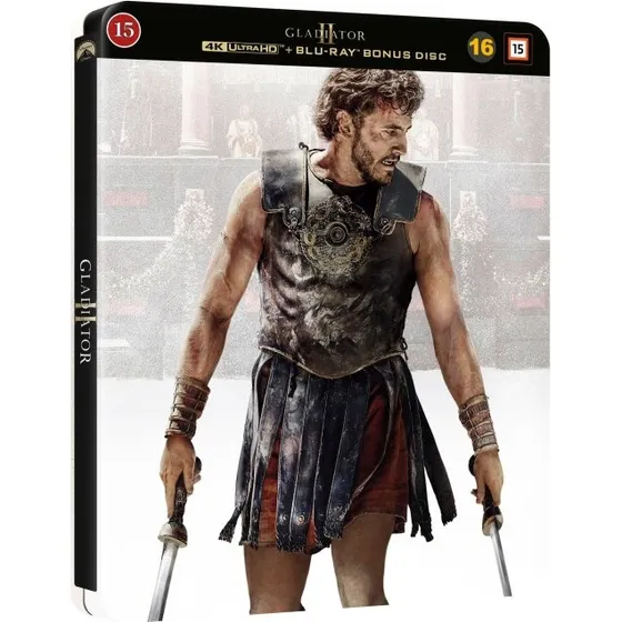 GLADIATOR II Steelbook 4K Ultra HD + Blu-ray (dansk undertekst)