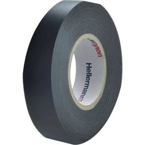 HellermannTyton PVC isoleringstape sort 0,20 x 19 mm, 20 m