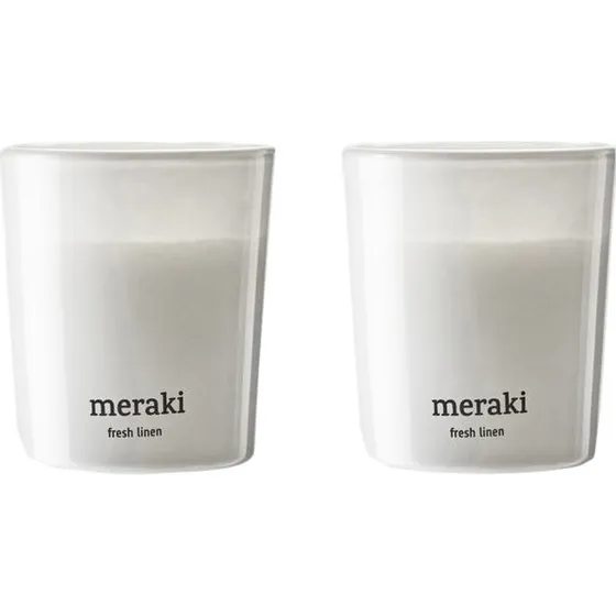 Meraki Duftlys Fresh Linen 260 g (2 stk.)