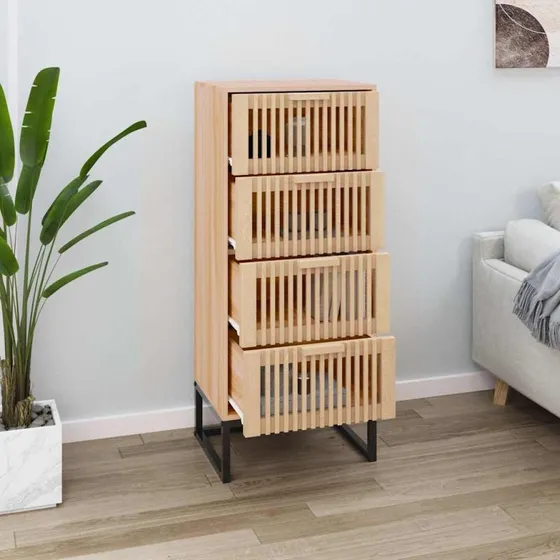 vidaXL Kommode høj 40x30x95 cm konstrueret træ, brun
