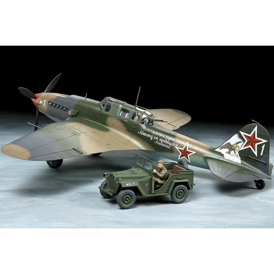TAMIYA 1/48 Ilyushin IL-2 Shturmovik & GAZ-67B st
