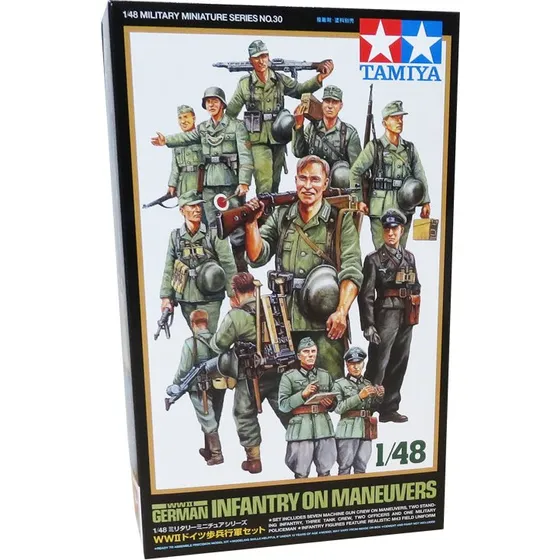 Tamiya 1:48 Tysk infanteri på manøvre – 15 figurer