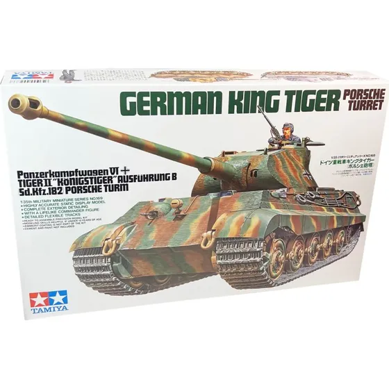 Tamiya King Tiger Porsche-tårn 1:35 byggesæt