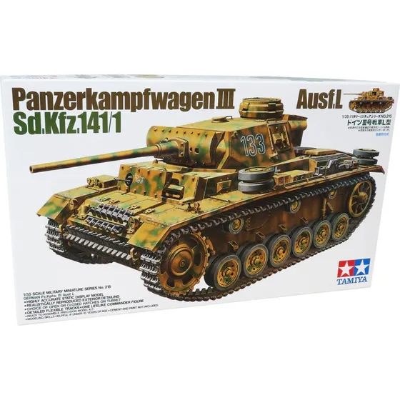 Tamiya Panzer III Ausf.L modelkampvogn 1:35 (L17,6 cm)
