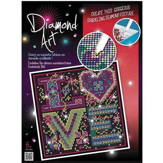 Diamond Art Love palietter 20x20 cm