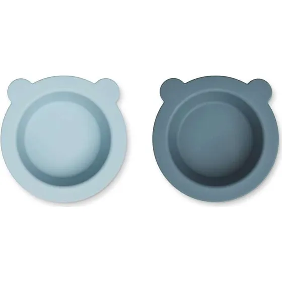 Liewood Peony Skridsikker Skl 2-pak 16 cm - Sea/Whale Blue