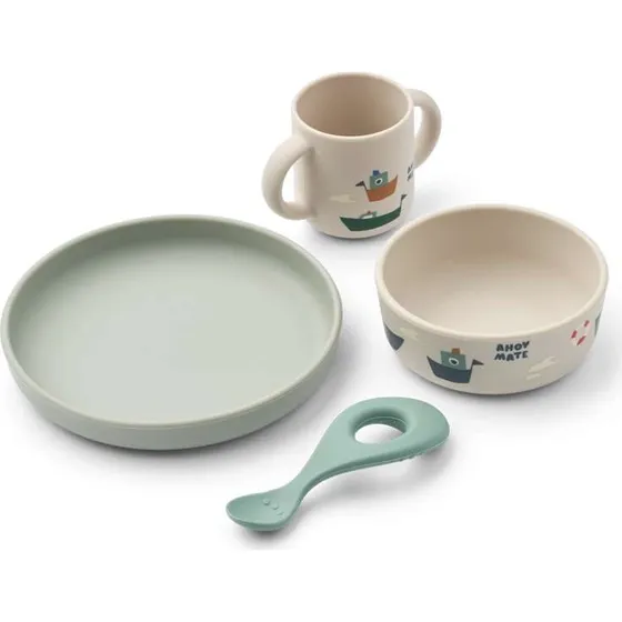 Liewood Vivi silikone spisest 4 dele  Sailing/Sandy