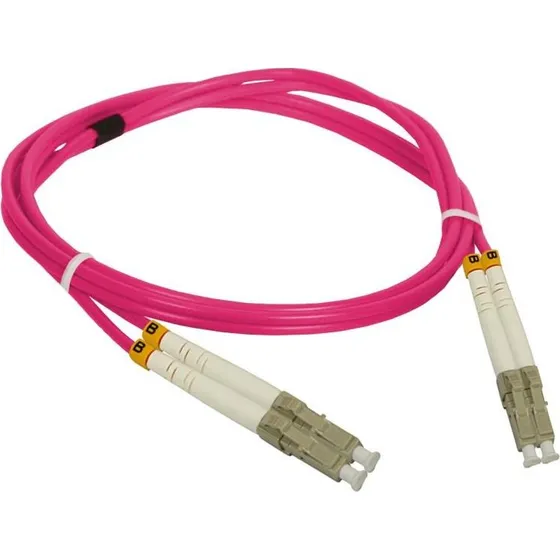 A-LAN LC-LC OM4 fiberpatchkabel 3 m - lilla