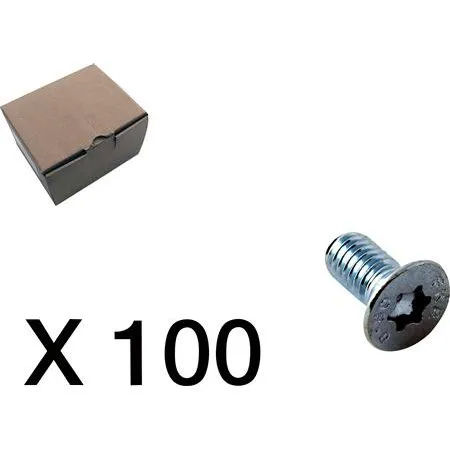 Uoplyst undersnket Torx-skrue 100 stk