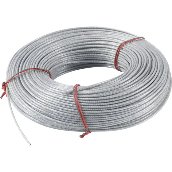 WIRE 3 mm galvaniseret stålwire m/PVC kappe, 110 m ring