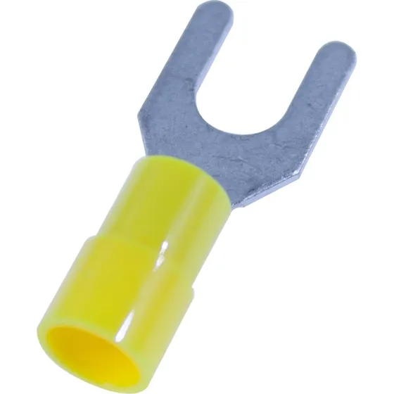 SPN Gaffelkabelsko 4–6 mm² gul M4 (isoleret)