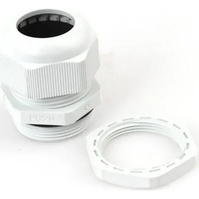 Forskruning PG29 RAL9002, polyamid IP68 til kabel Ø18–25 mm