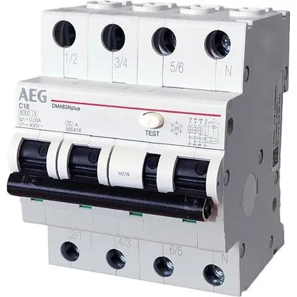 RCBO Kombiafbryder 13A 30mA C 3P+N 4M