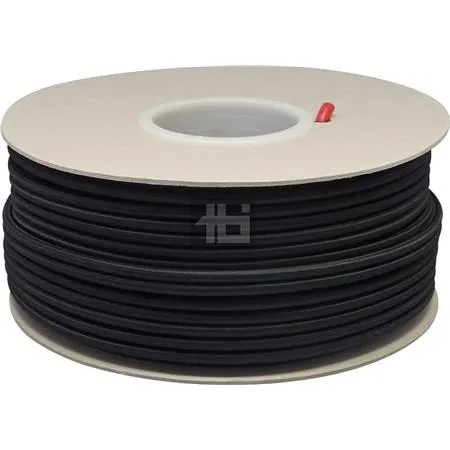 Uden mærke ledning 3G0,75 70gr tekstil sort 5m