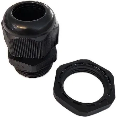 M12 forskruning 3-6mm RAL9005 sort med møtrik