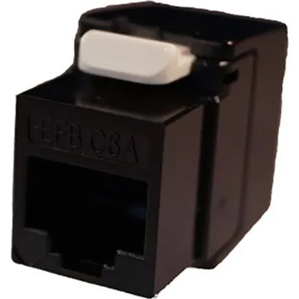 Konnektor UTP Kat 6A keystone, sort - 100 stk