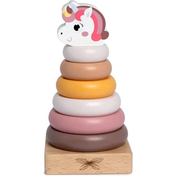 byASTRUP Stabeltårn - Enhjørning, 6 træringe (nordiske farver)