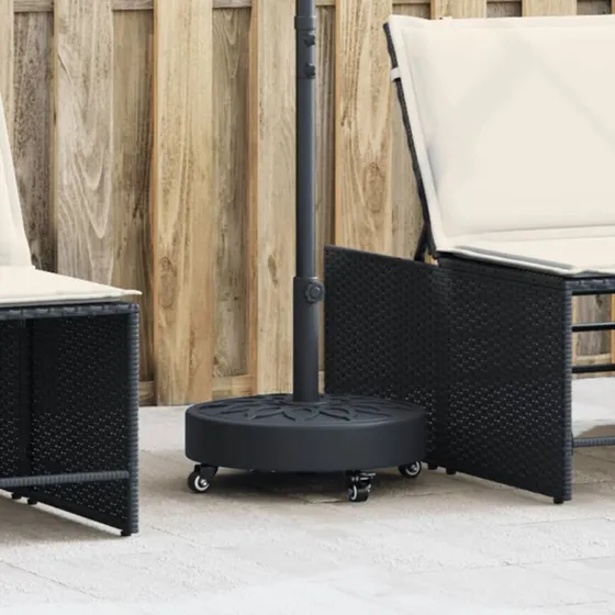 vidaXL parasolfod med hjul Ø38/48 mm rund 27 kg