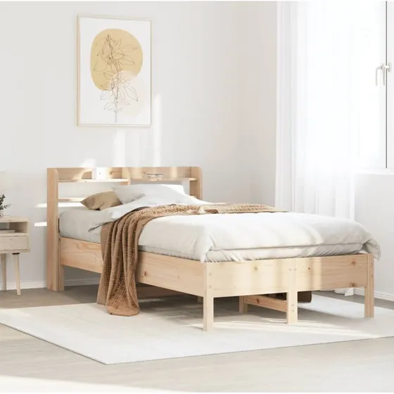 vidaXL sengeramme uden madras 90x200 cm massivt fyrretræ