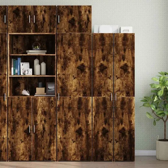 vidaXL smalt skab 50x42,5x225 cm – røget eg