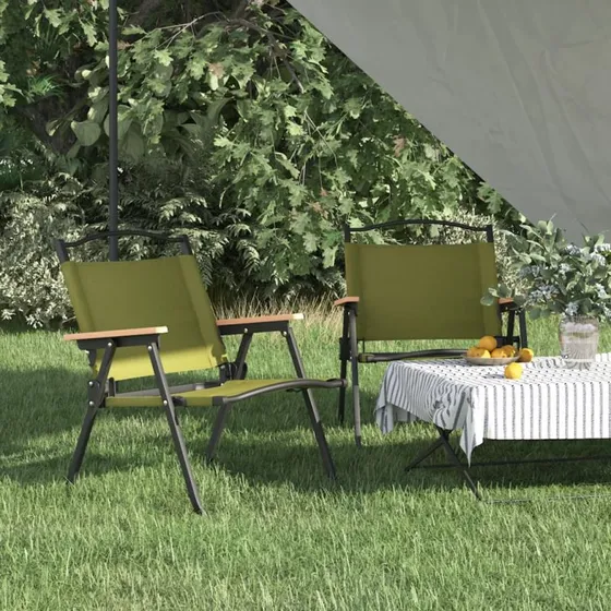 vidaXL Campingstole 2 stk. 54x43x59 cm Oxfordstof Beige