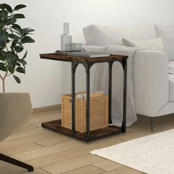vidaXL sidebord 50x35x52 cm konstrueret træ, røget eg