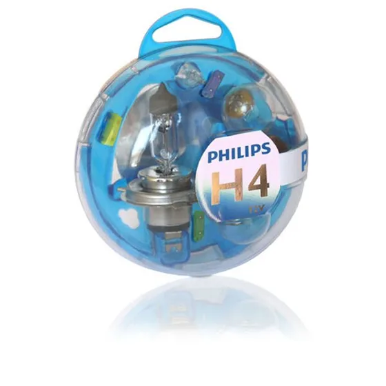 Philips H4 reservepærekit med sikringer