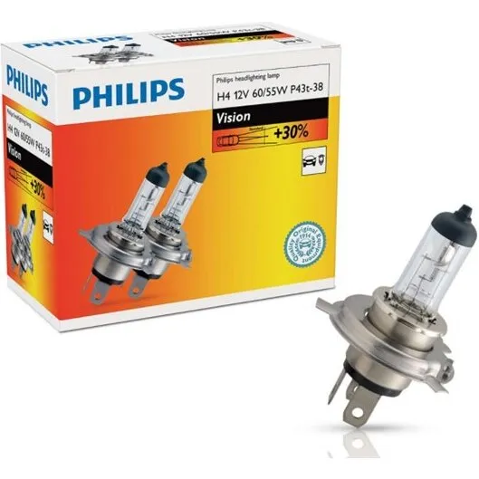 Philips H4 12342 Vision - 2 stk.