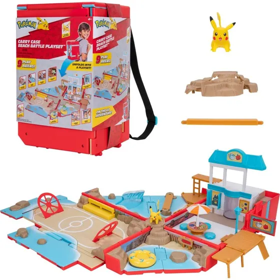 Pokmon Carry Case Beach Playset PKW3424 - Pikachu brbar strandrygsk