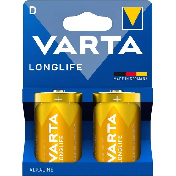 VARTA Longlife D-batterier 2-pack
