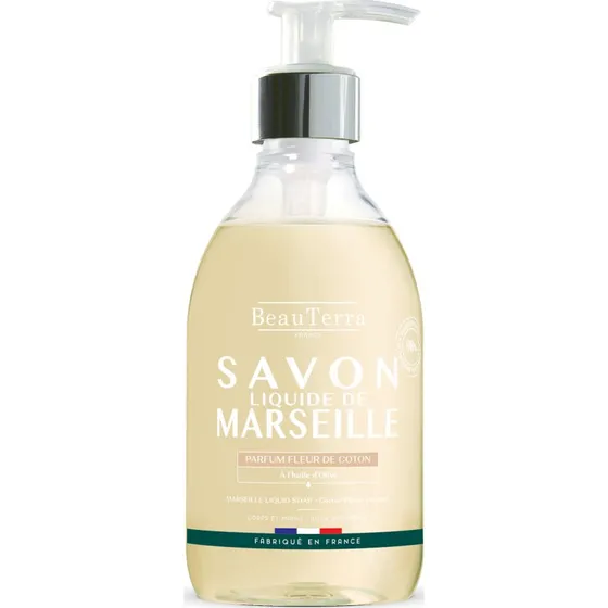 BeauTerra Marseille Flydende Sæbe Bomuldsblomst 300 ml