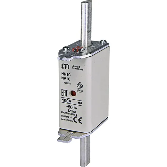 Sikring NH1 100A gG 500V (med statusindikator)