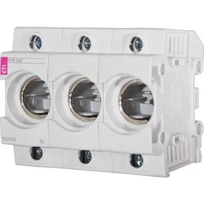 Sikringselement D02 3P 63A 400V m/afdækning - DIN35