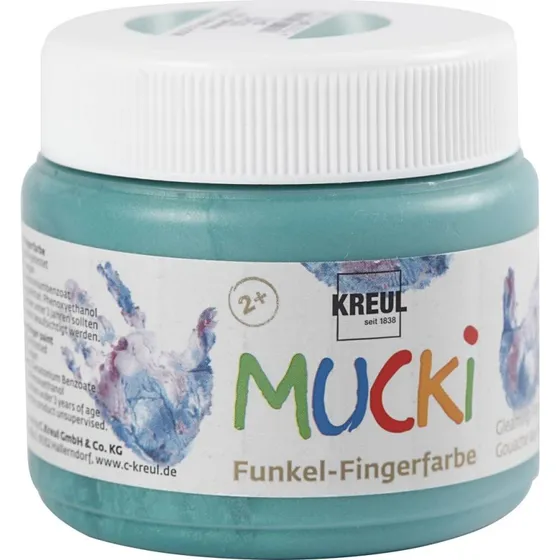Mucki Fingermaling Metallic Grøn 150 ml
