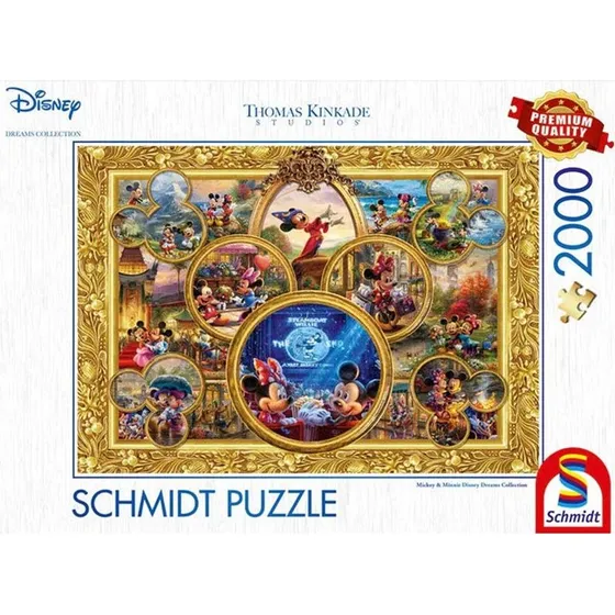Schmidt Puzzles 2000 brikker – Disney Dreams Collection: Mickey & Minnie
