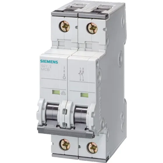 Siemens Automatsikring C 2A 1P+N 6kA (5SY6502-7)