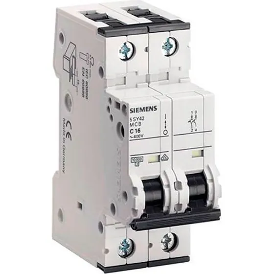 Siemens Automatsikring 1P+N C 16A 6kA 230V 5SY6516-7