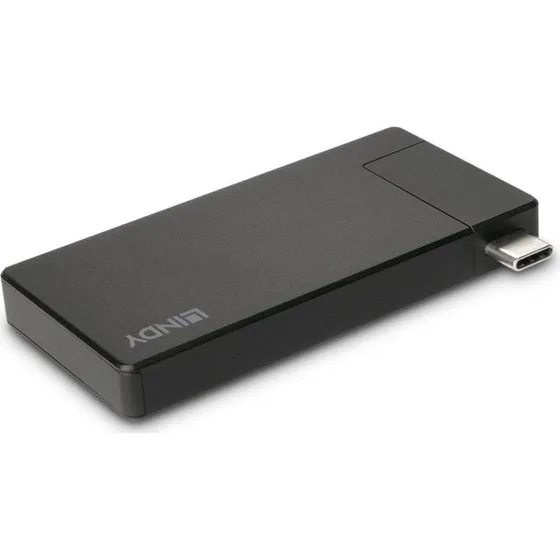 Lindy DST-Micro USB-C dockingstation 4K med pass-through opladning
