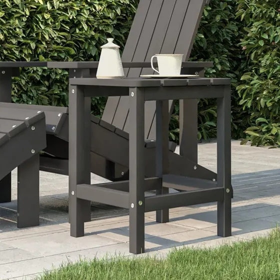 vidaXL Adirondack-havebord 38x38x46 cm HDPE antracitgr