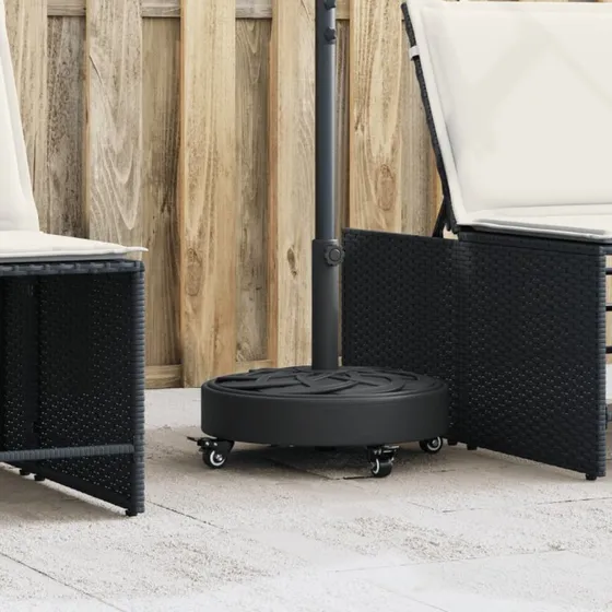 vidaXL parasolfod med hjul 38/48 mm, 27 kg rund