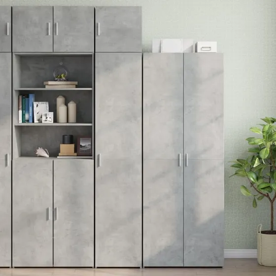 vidaXL skab 40x42,5x225 cm konstrueret træ, betongrå