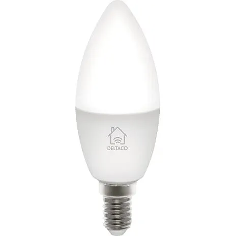 DELTACO Smart LED-kertepære E14 5W CCT Wi‑Fi, dæmpbar