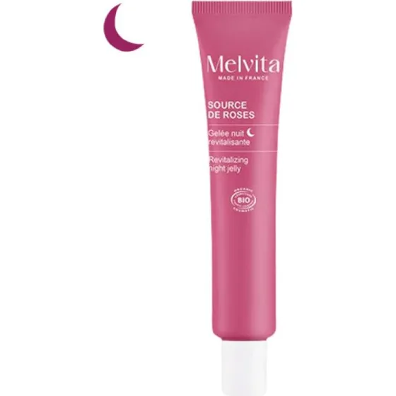 Melvita Source de Roses kologisk revitaliserende natgel 40 ml