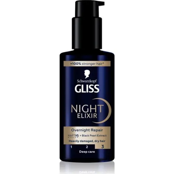 Schwarzkopf Gliss Natteliksir uden skyl til beskadiget hr 100 ml