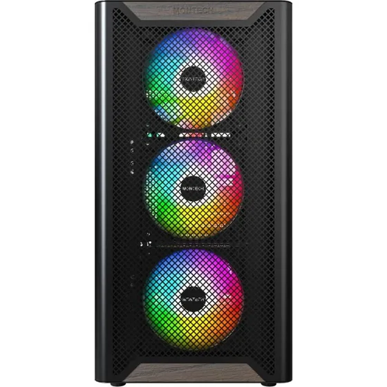 Montech XR Wood Black Miditower ATX  ARGB, USB-C