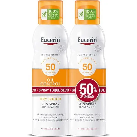 Eucerin Sun Spray Oil Control Dry Touch SPF50 2x200 ml